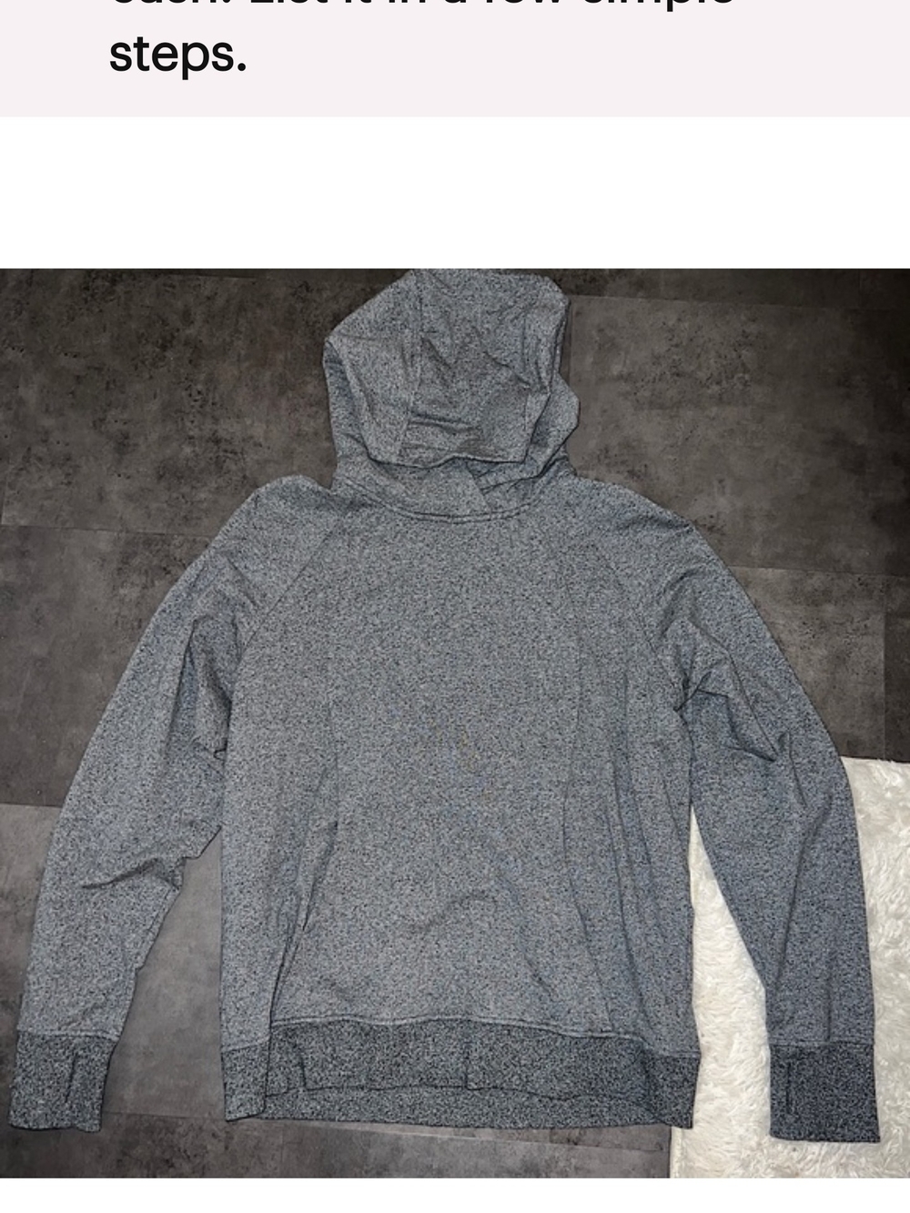 lululemon athletica Heathered Gray Scuba Hoodie Sweater